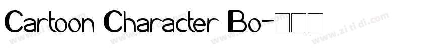 Cartoon Character Bo字体转换